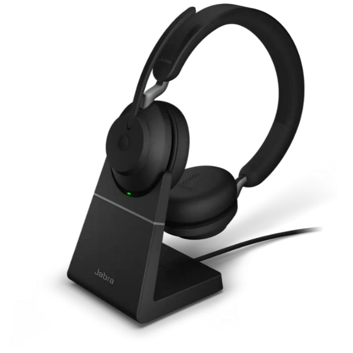 Jabra Evolve2 55 Duo Link380a Ms Şarz Standlı Kablosuz Kulak Üstü Kulaklık